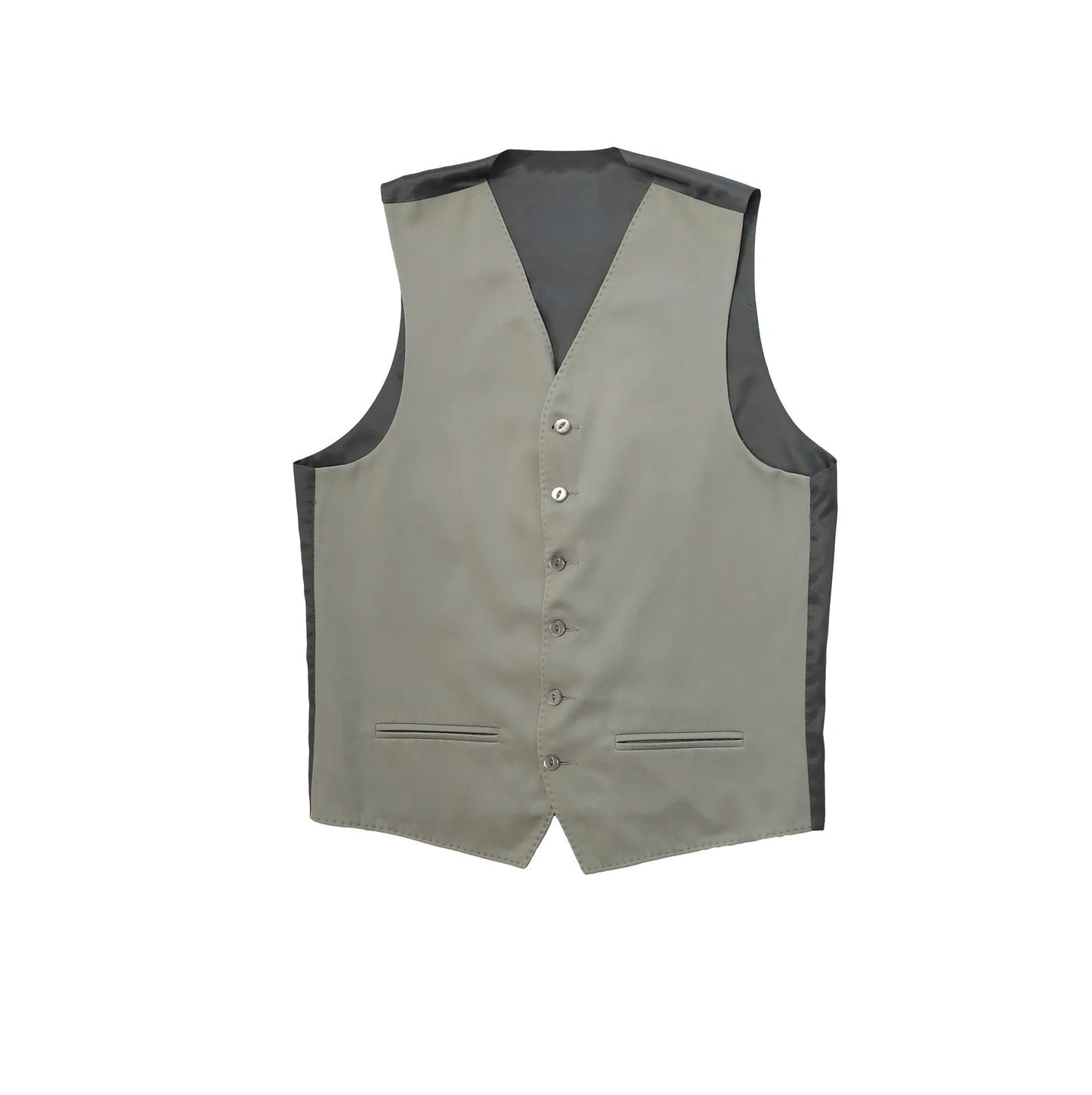 Black 3 Piece Herringbone Tailcoat Suit with Pinstripe Trousers & Grey Waistcoat