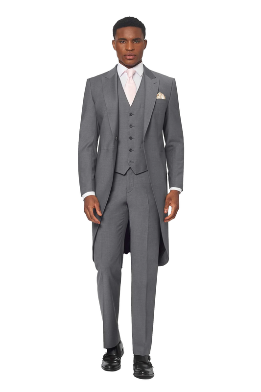 Grey Ronson Slim Fit 2 Piece Morning Suit