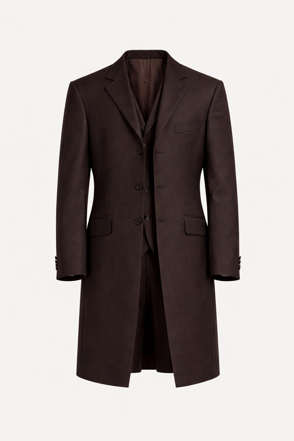 Brown Stripe Prince Edward Jacket | 100% Wool | Steampunk Costume Victorian Edwardian Fancy Dress