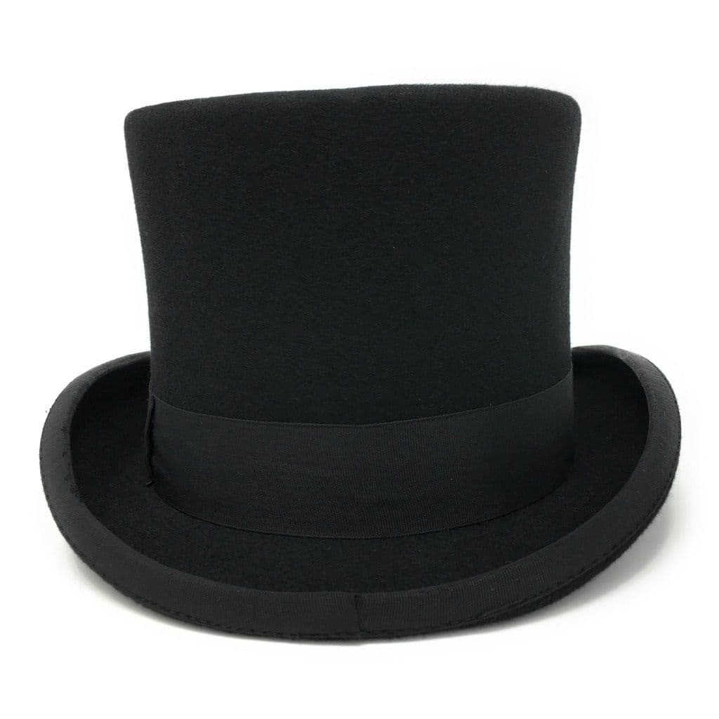 Black 100% Wool Felt Top Hat | Royal Ascot, Funeral Directors, Morning & Evening Wear