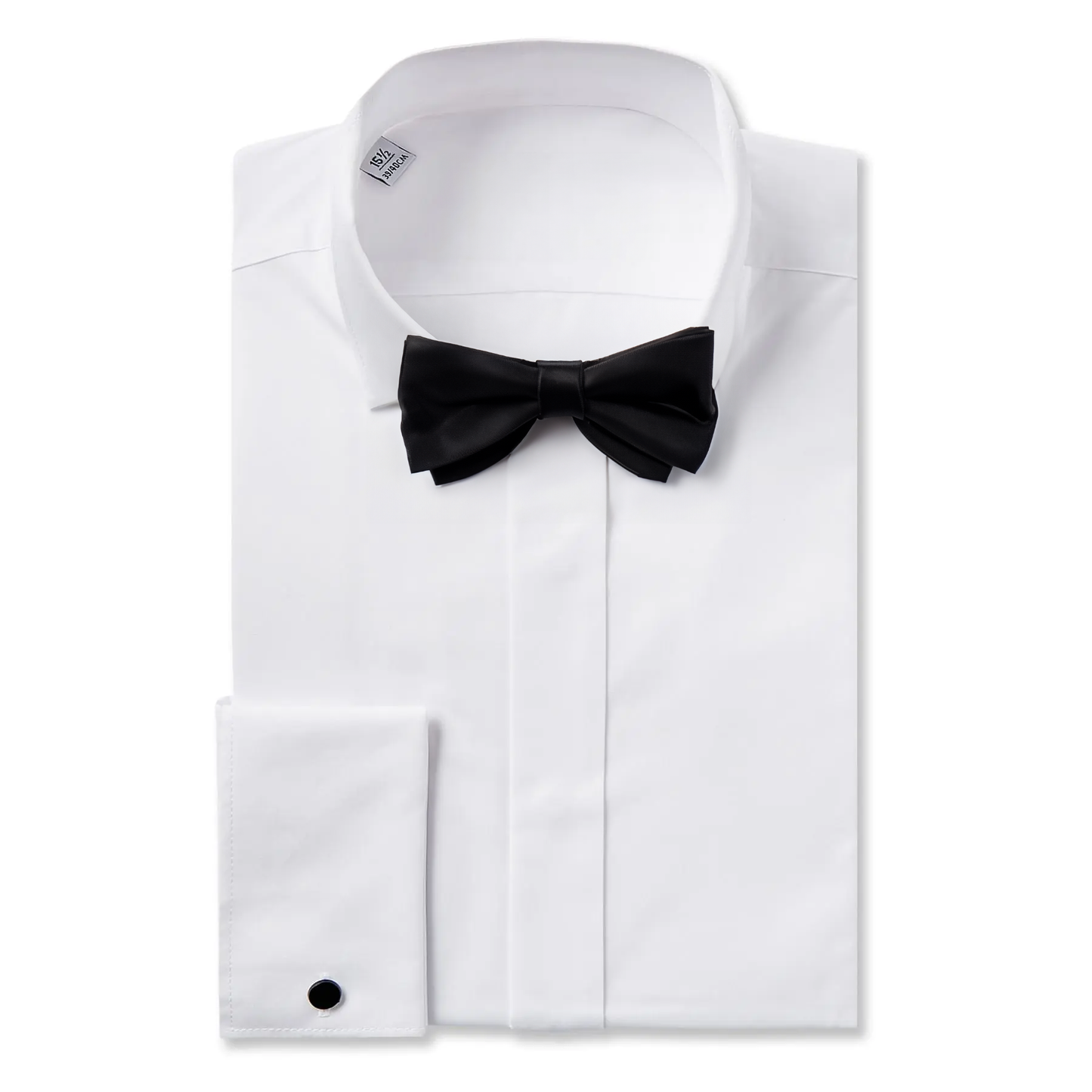 White Fly Wing Collar Slim Fit Shirt Double Cuff