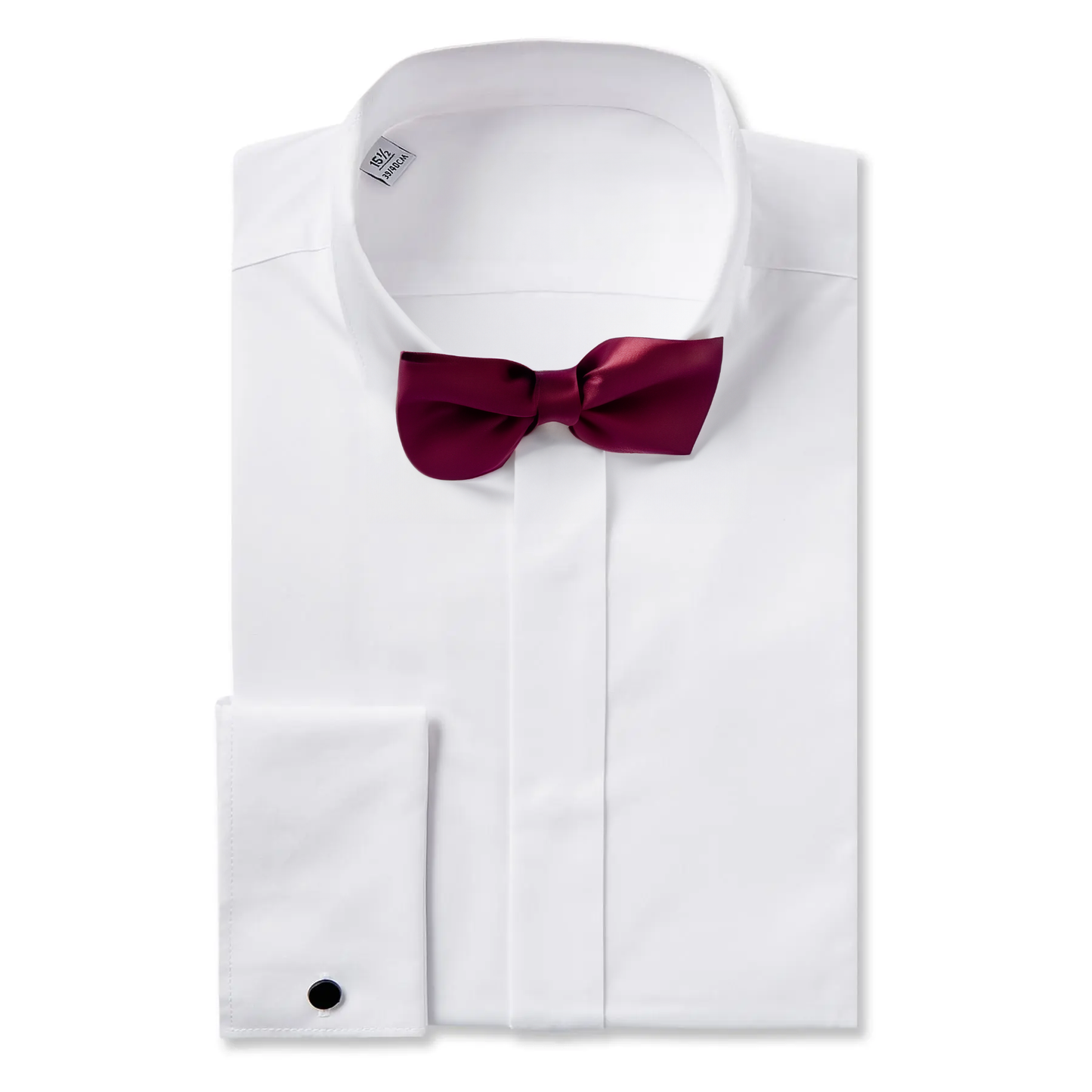 White Fly Wing Collar Slim Fit Shirt Double Cuff