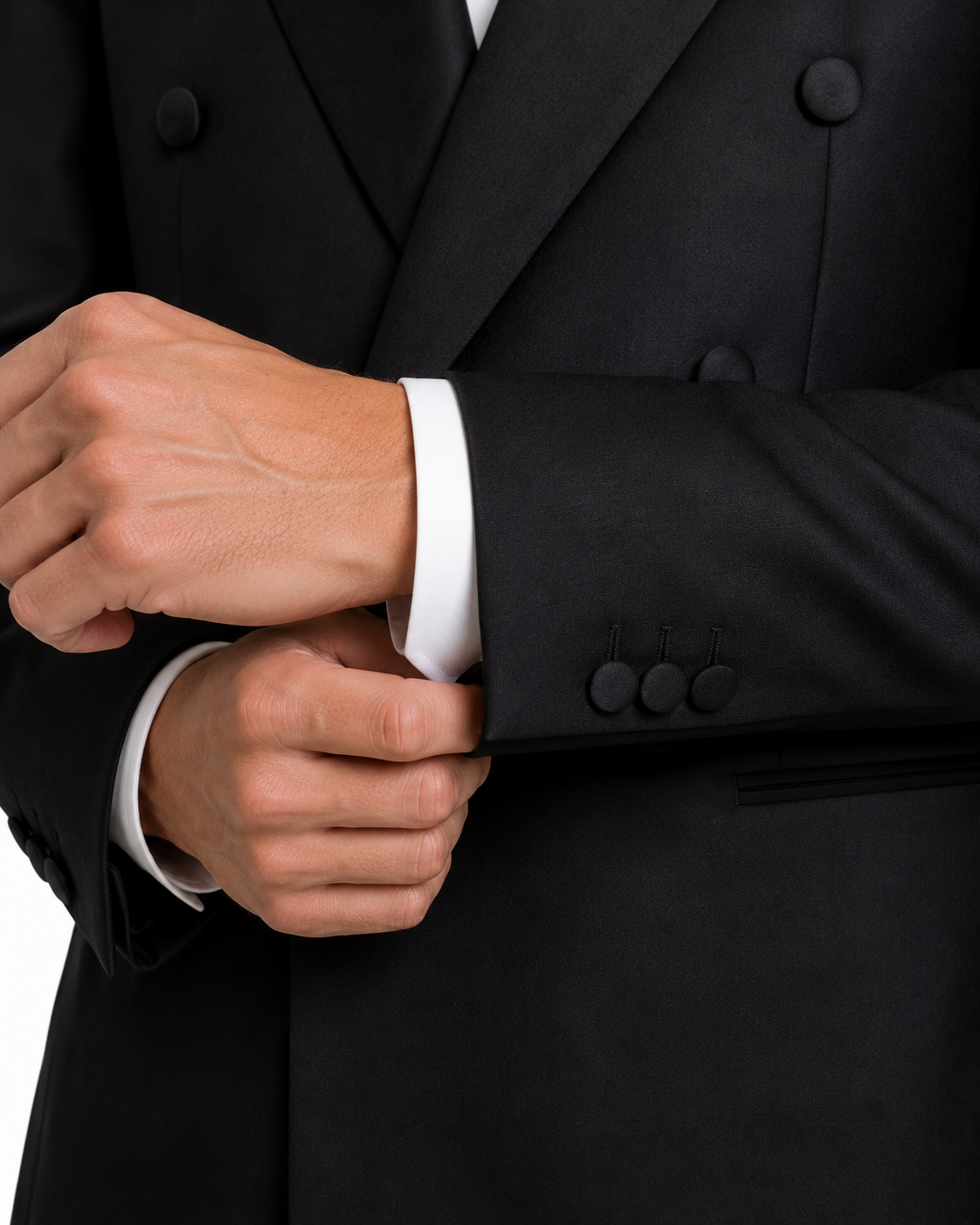 Black Double Breasted Tuxedo Dinner Jacket | Wool Blazer