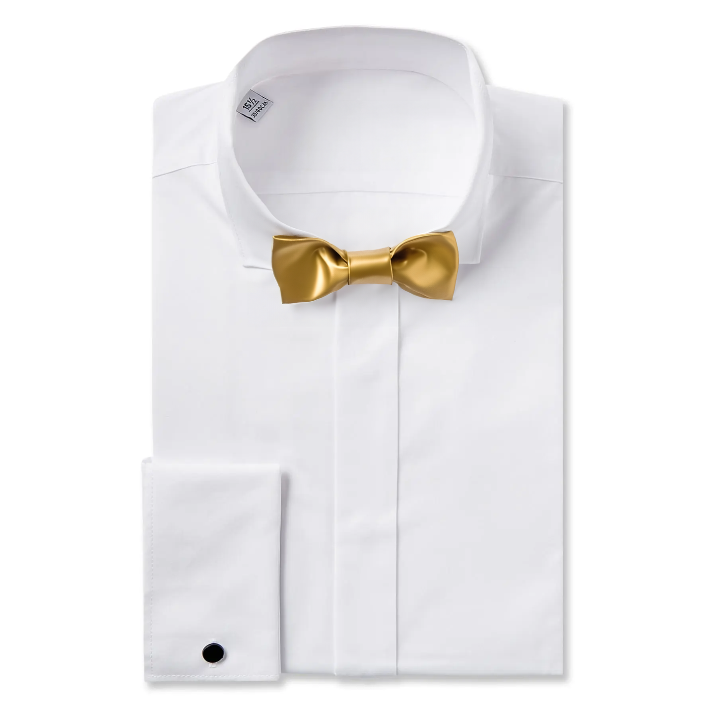 White Fly Wing Collar Slim Fit Shirt Double Cuff