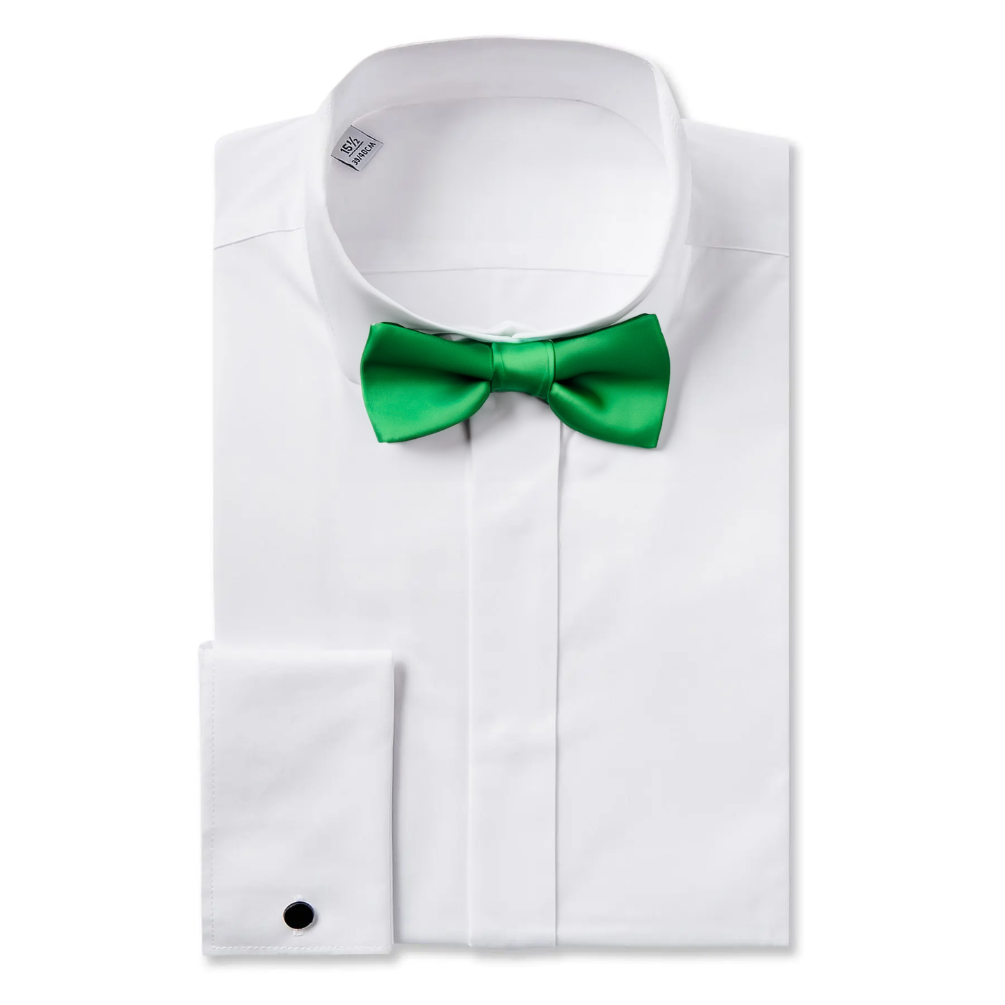 White Fly Wing Collar Slim Fit Shirt Double Cuff