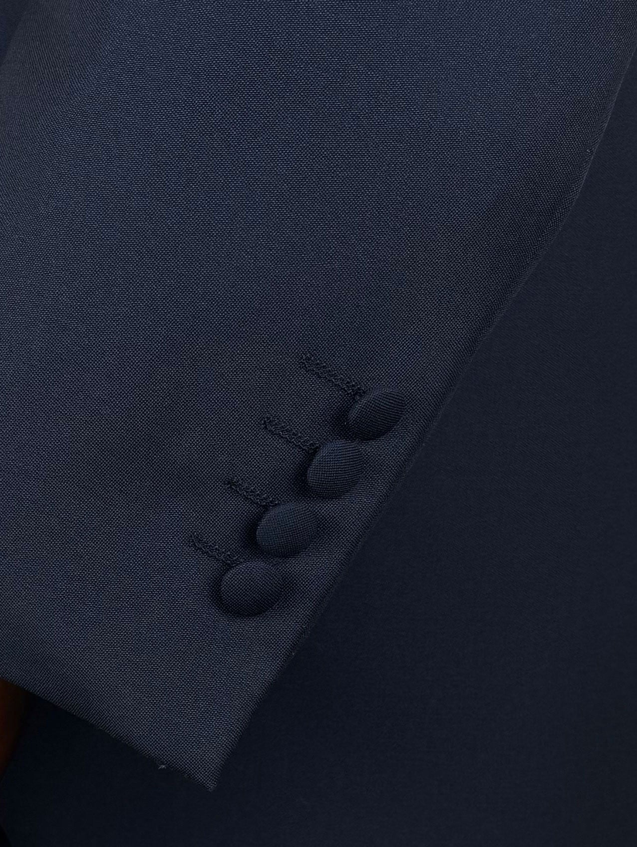Navy Blue 3 Piece Tailcoat Wool Suit