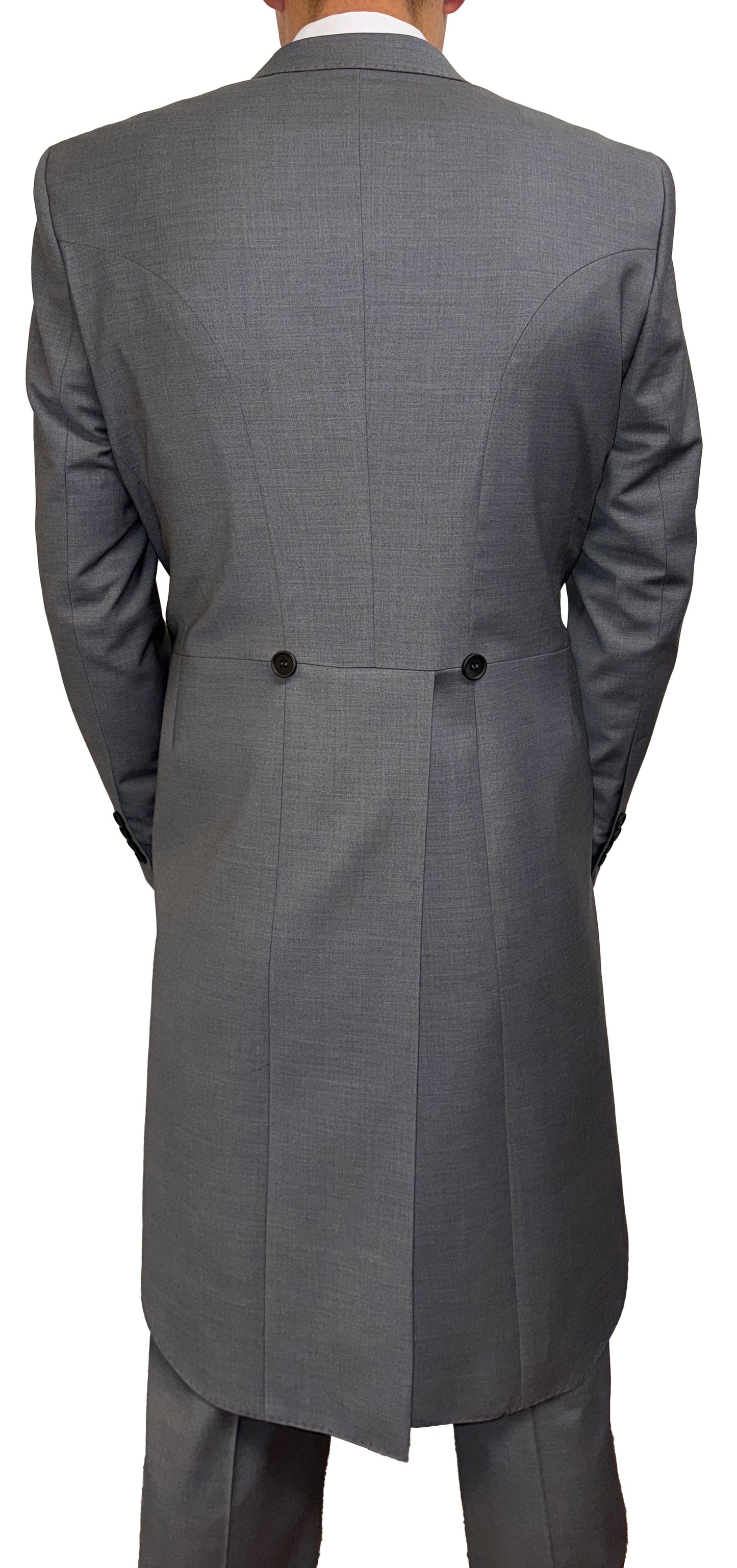 Grey Slim Fit 2 Piece Tailcoat Suit - Brand New