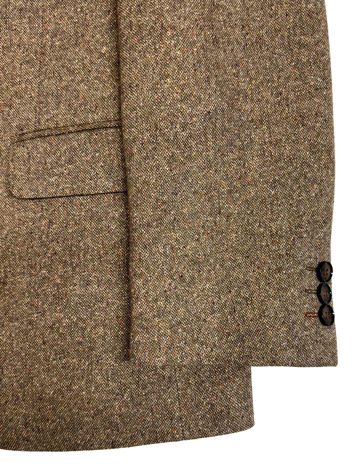 Men's Beige Tweed Wool Cotton Jacket