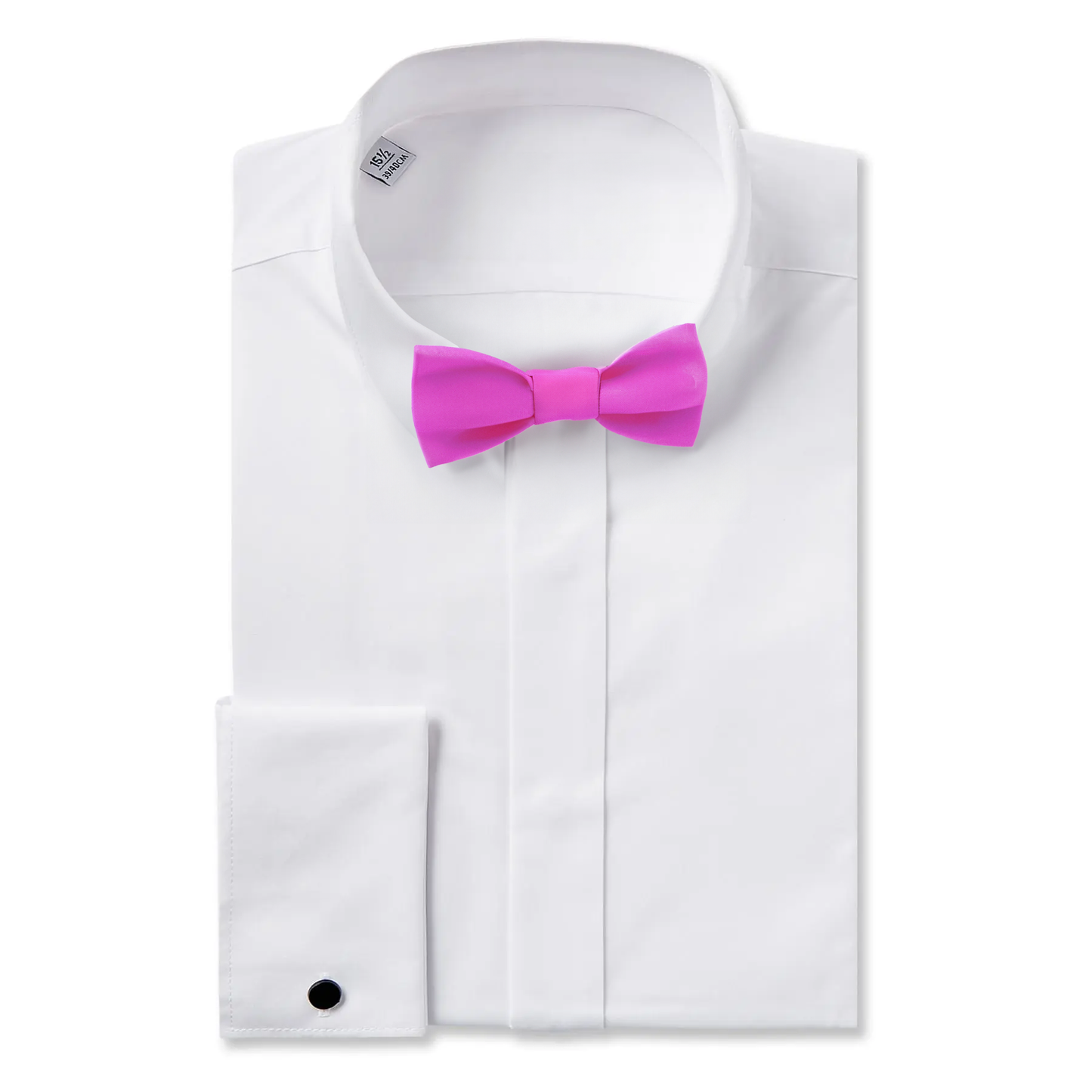 White Fly Wing Collar Slim Fit Shirt Double Cuff