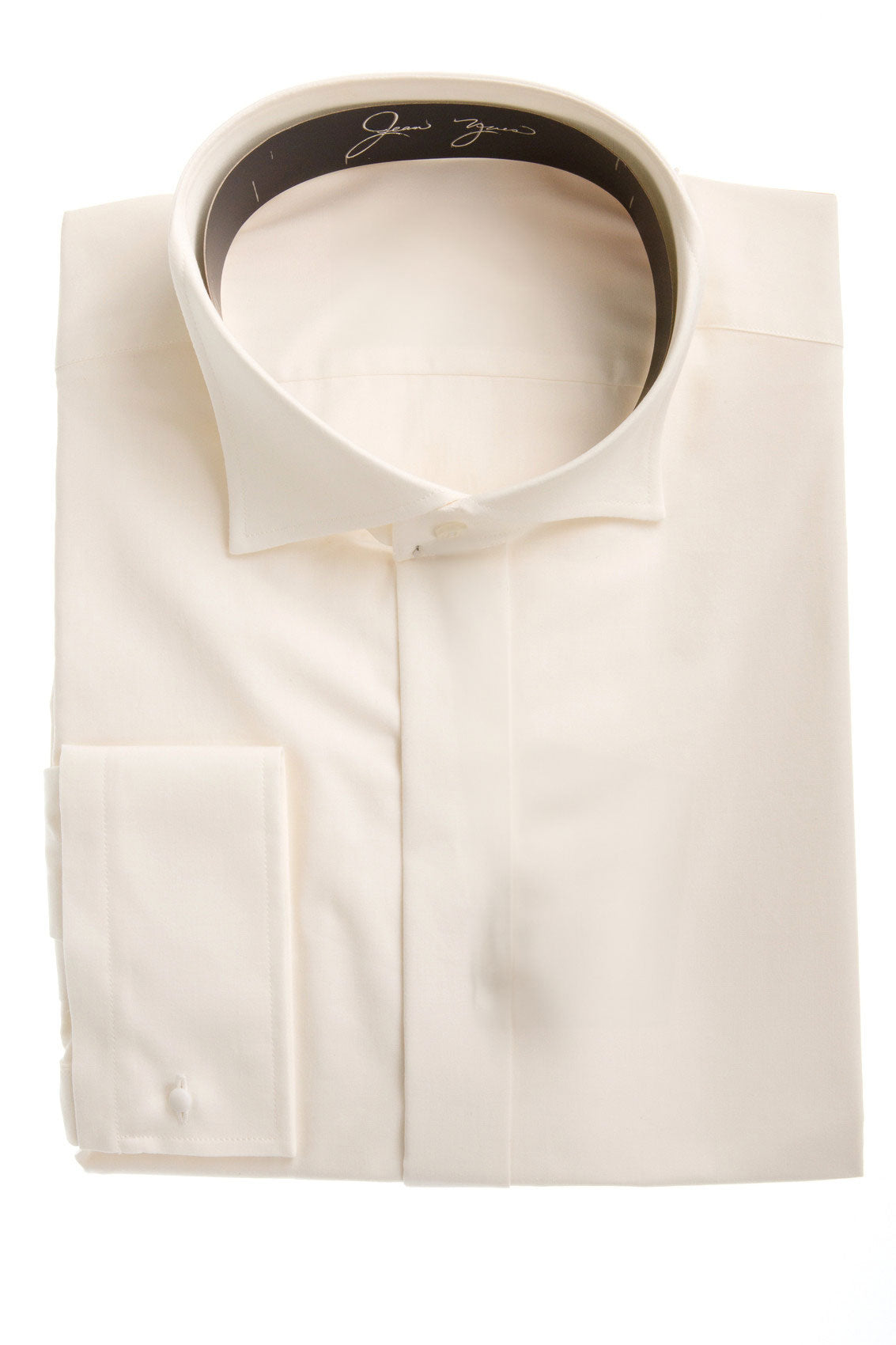 Men's Ivory Cream Wing Collar Wedding Shirt 10 Men's Ivory Cream Wing Collar Wedding Shirt 10