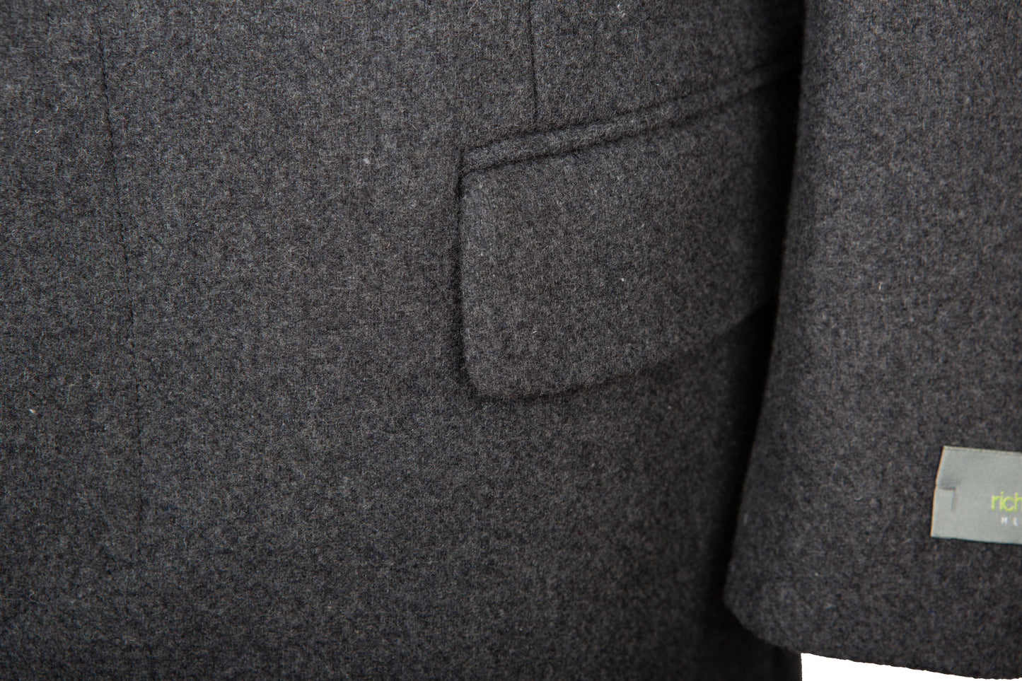 Men's Grey Wool Long Overcoat Formal Coat Size 40 Chest
