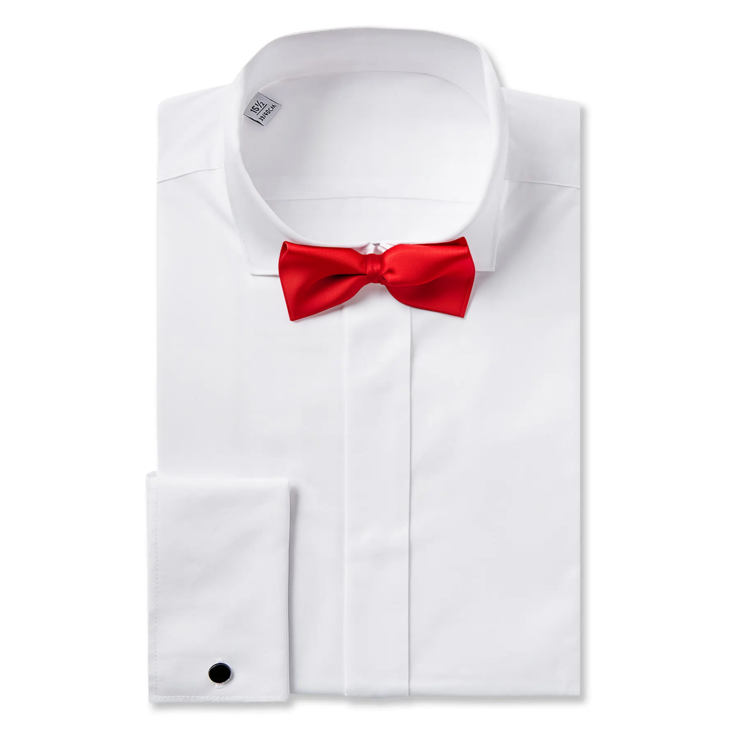 White Fly Wing Collar Slim Fit Shirt Double Cuff
