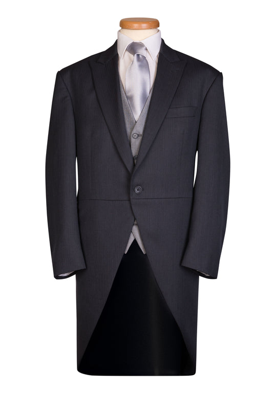 Charcoal Grey Wedding Tailcoat Jacket - Ex Hire