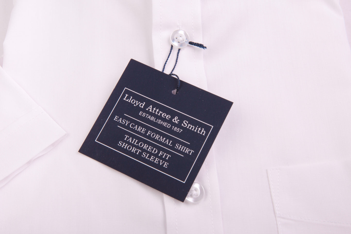 White Short Sleeve Shirt with Regular Collar - Brand New