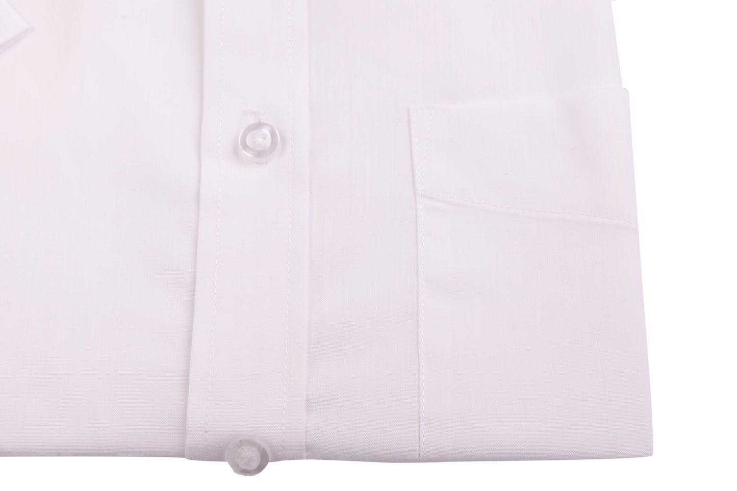 White Short Sleeve Shirt with Regular Collar - Brand New