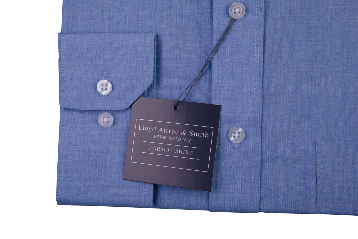 Men's Denim Blue Cotton Shirt Single Cuff