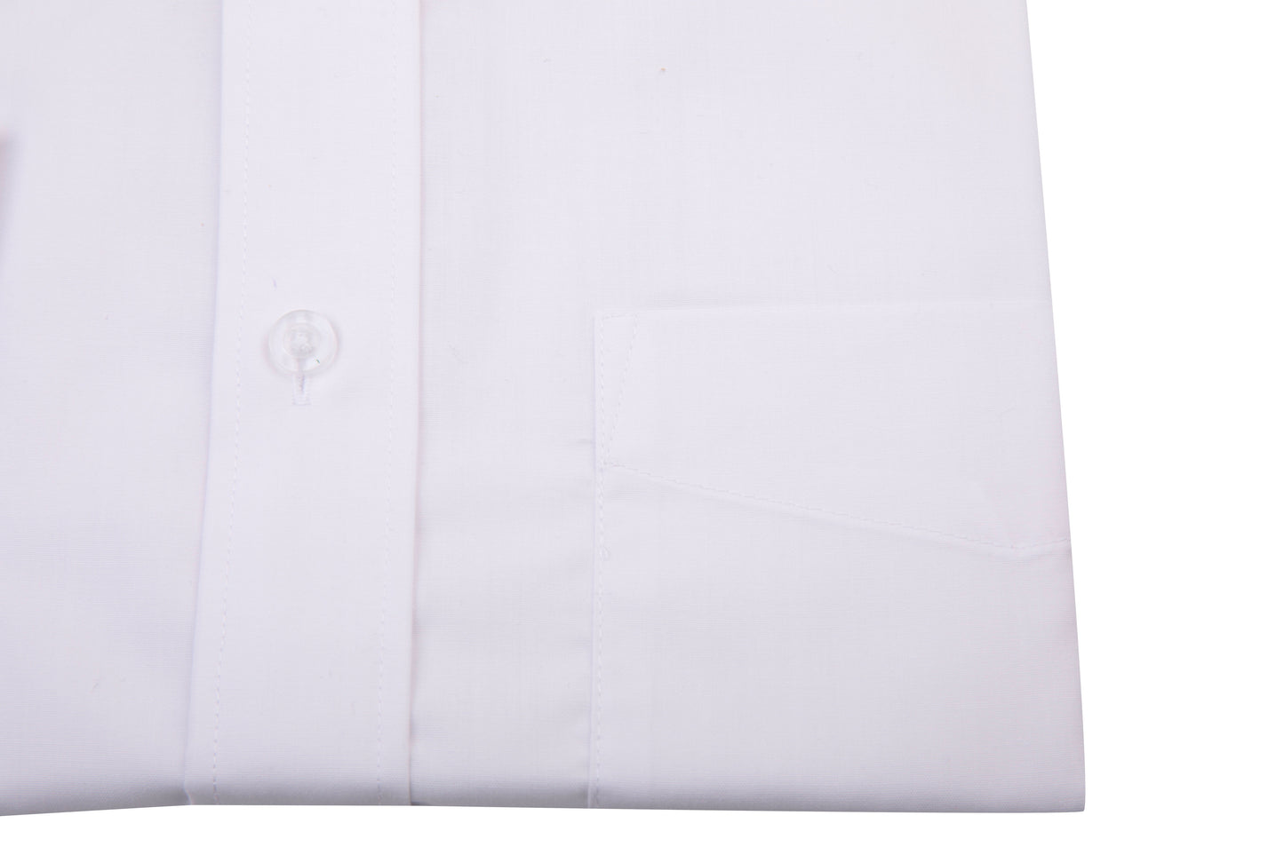 Men's White Regular Collar Formal Cotton Dress Shirt