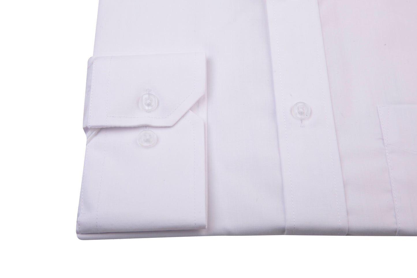 Men's White Regular Collar Formal Cotton Dress Shirt