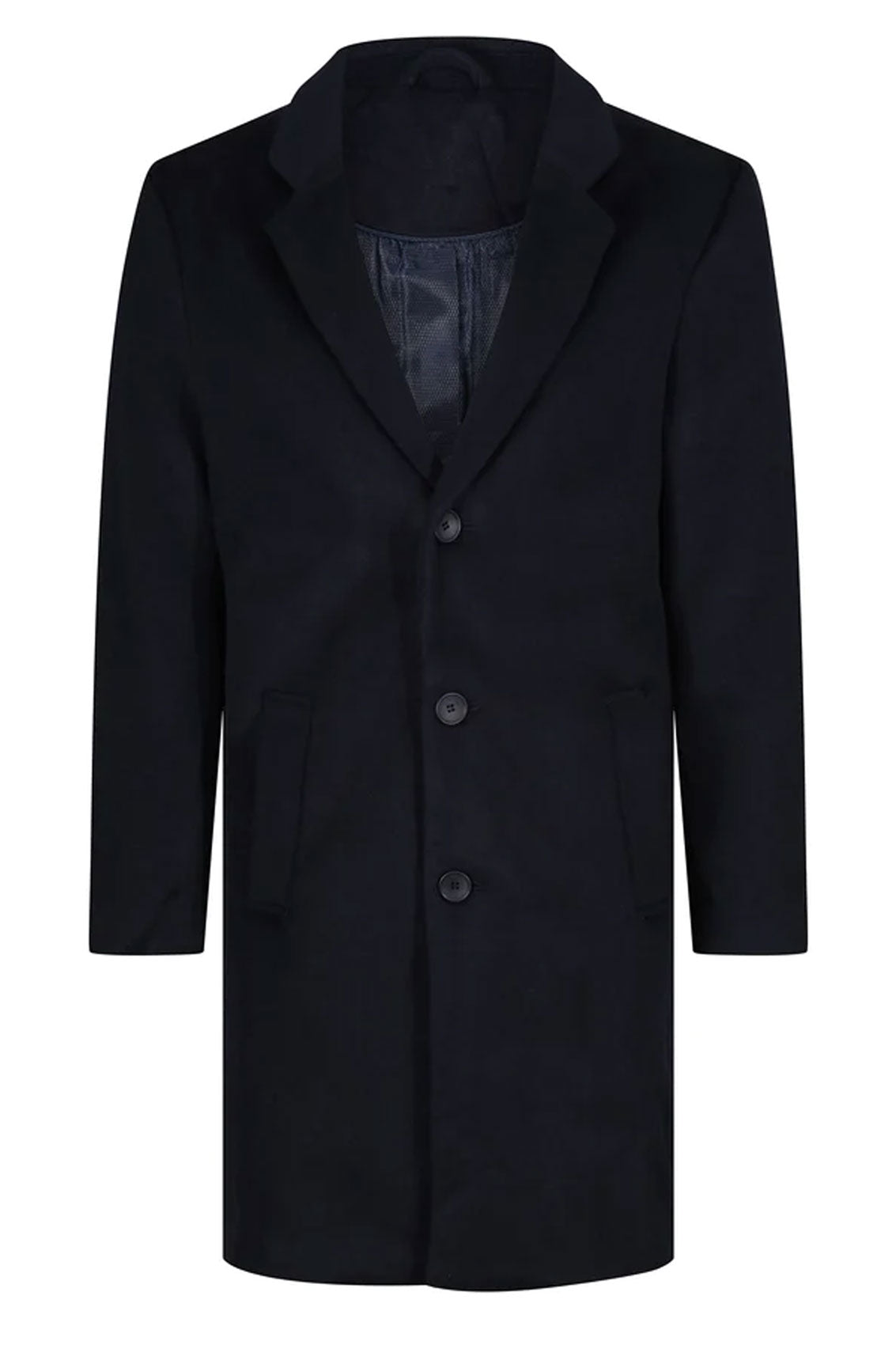 Navy Overcoat Covert Winter Coat - Brand New