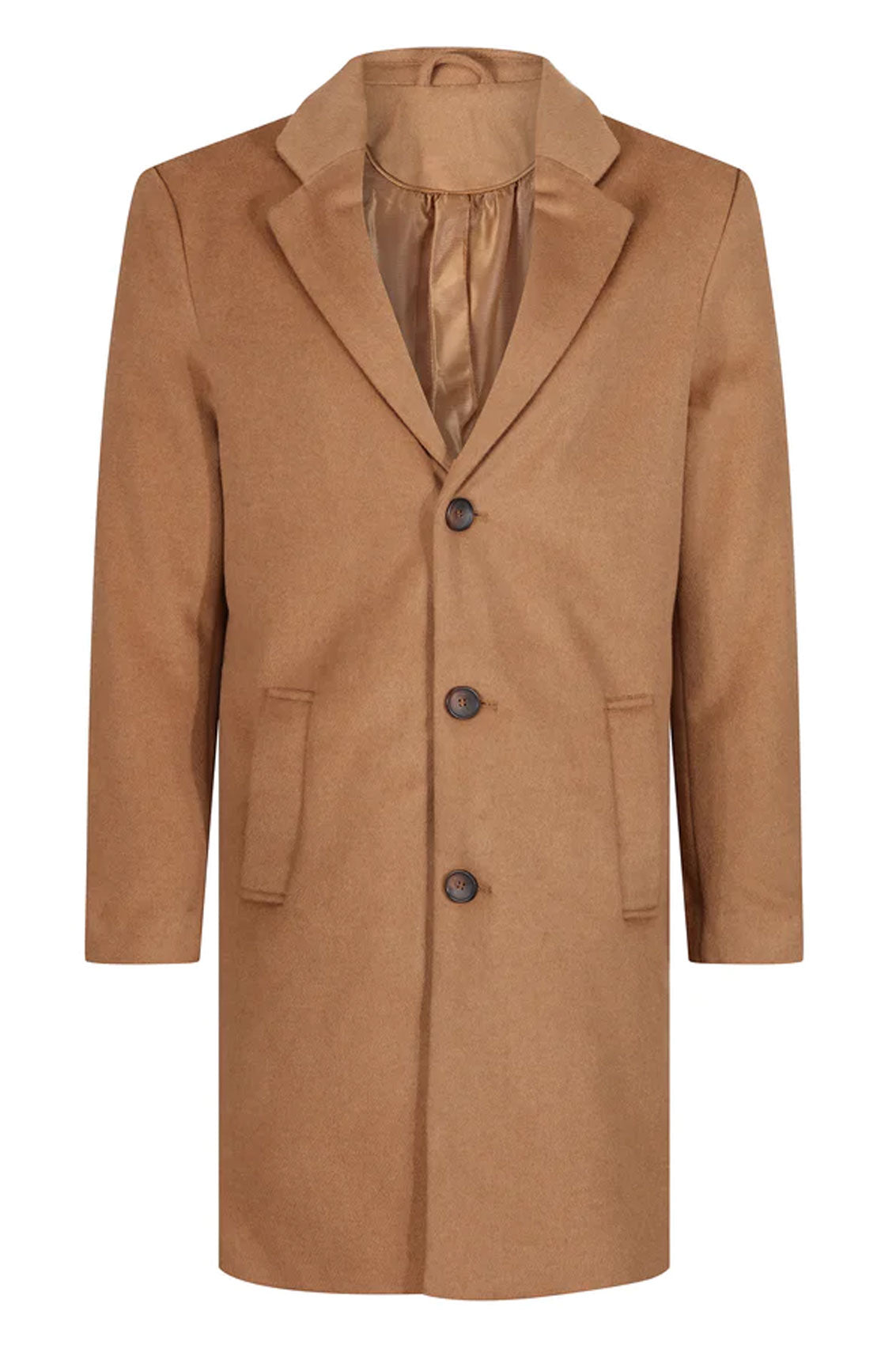 Tan Overcoat Covert Winter Coat - Brand New