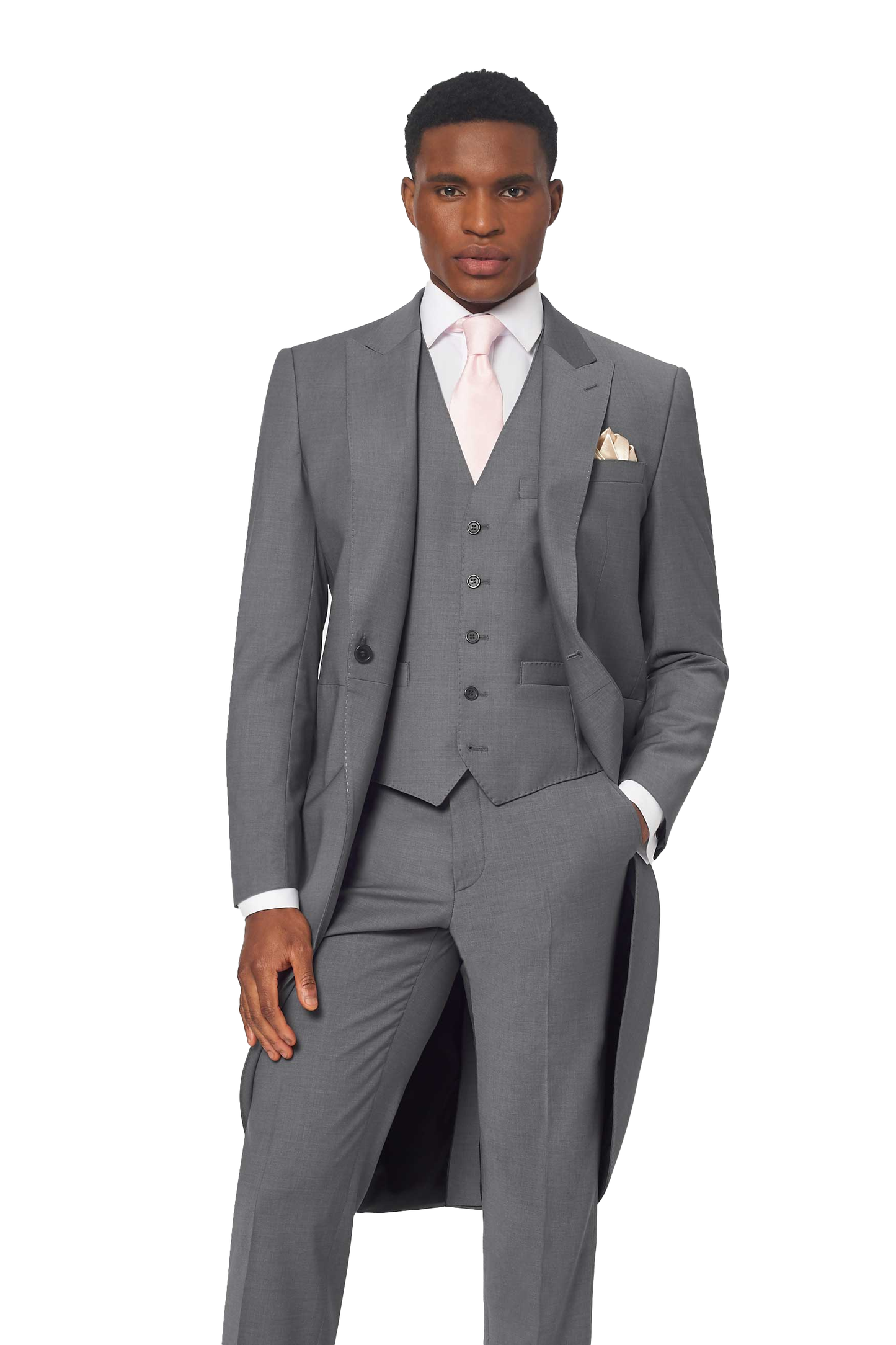 Grey Ronson Slim Fit 2 Piece Morning Suit