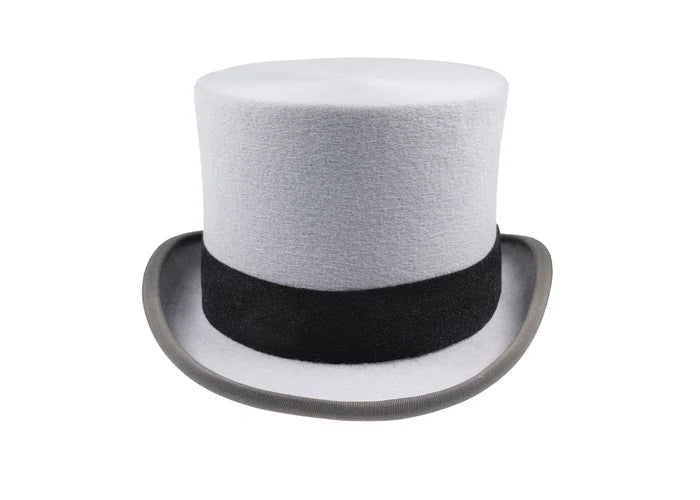 Grey 100% Wool Top Hat