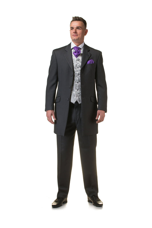 Grey Prince Edward Jacket Herringbone Wool