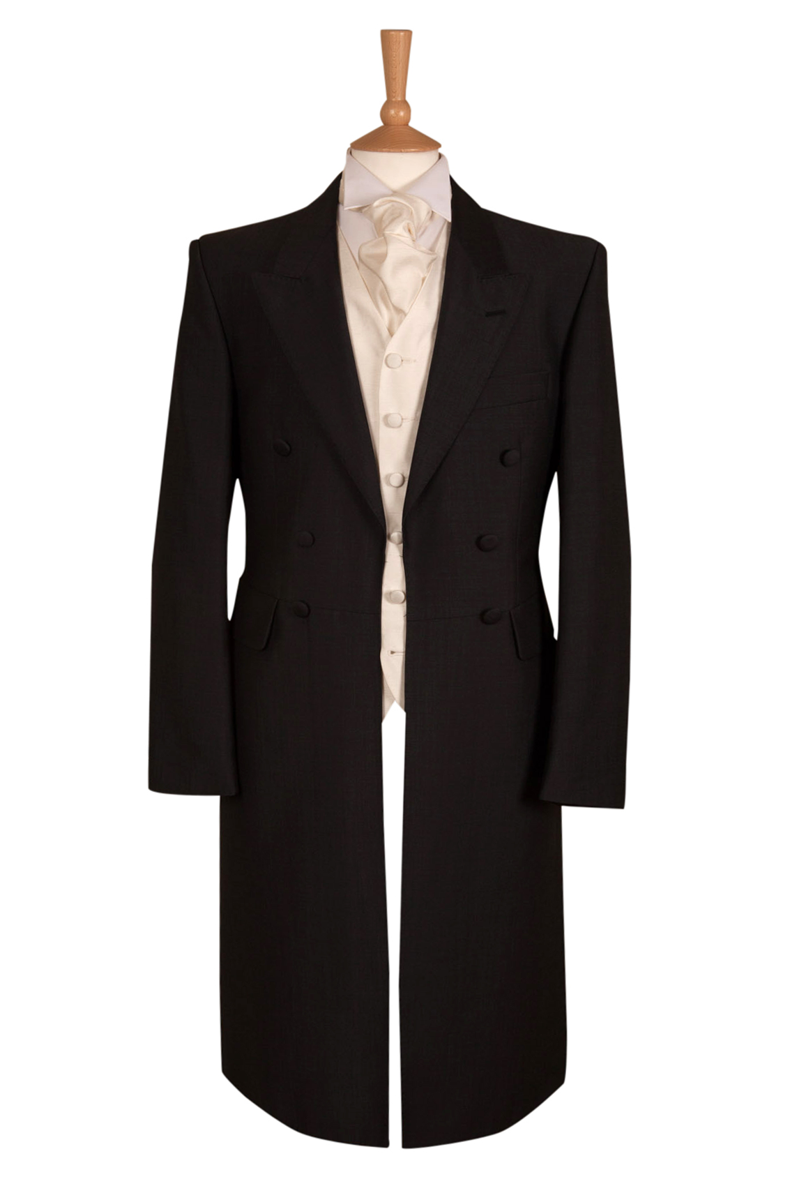 Black Wool Frock Coat Herringbone Jacket – Richard Paul Menswear