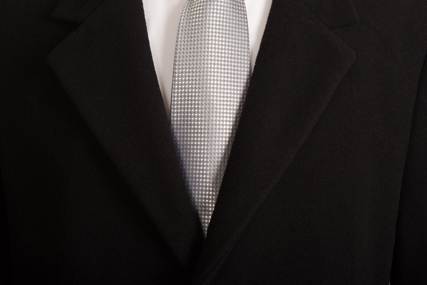 Black Wool Overcoat with Red Satin Lining - Brand New
