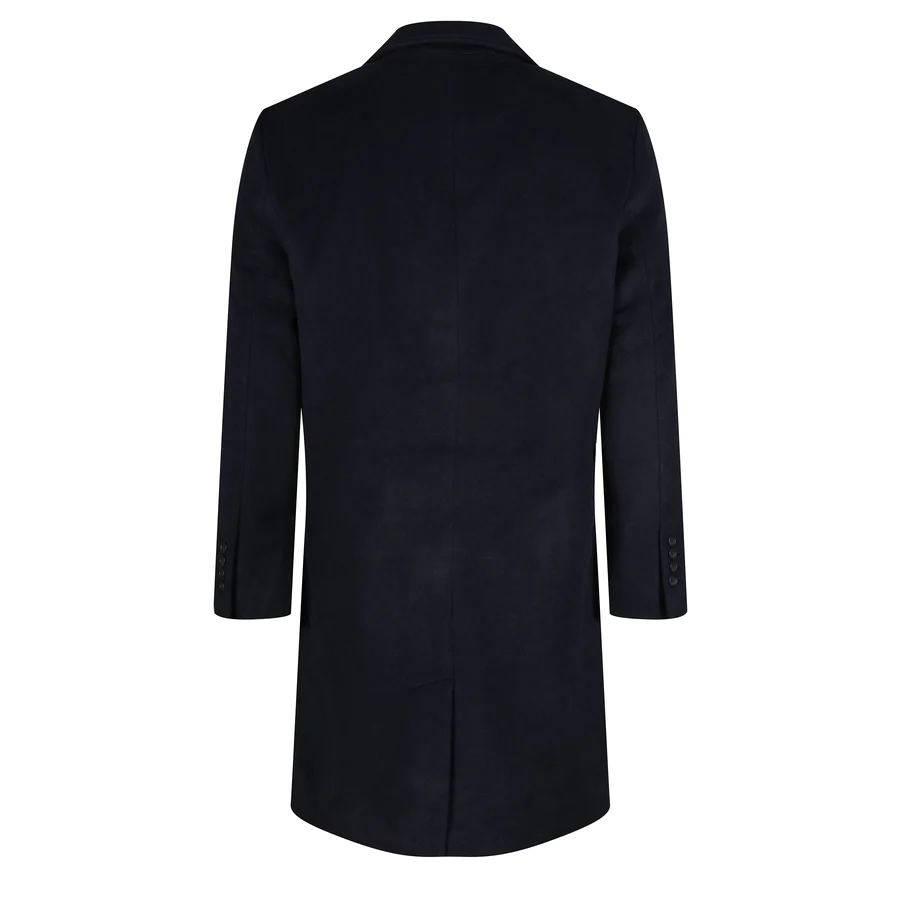 Navy Overcoat Covert Winter Coat - Brand New