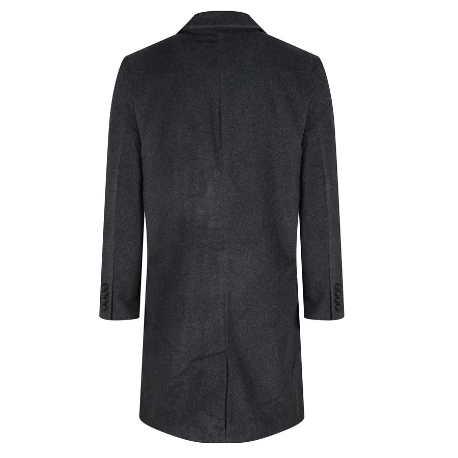 Charcoal Grey Overcoat Covert Winter Coat - Brand New