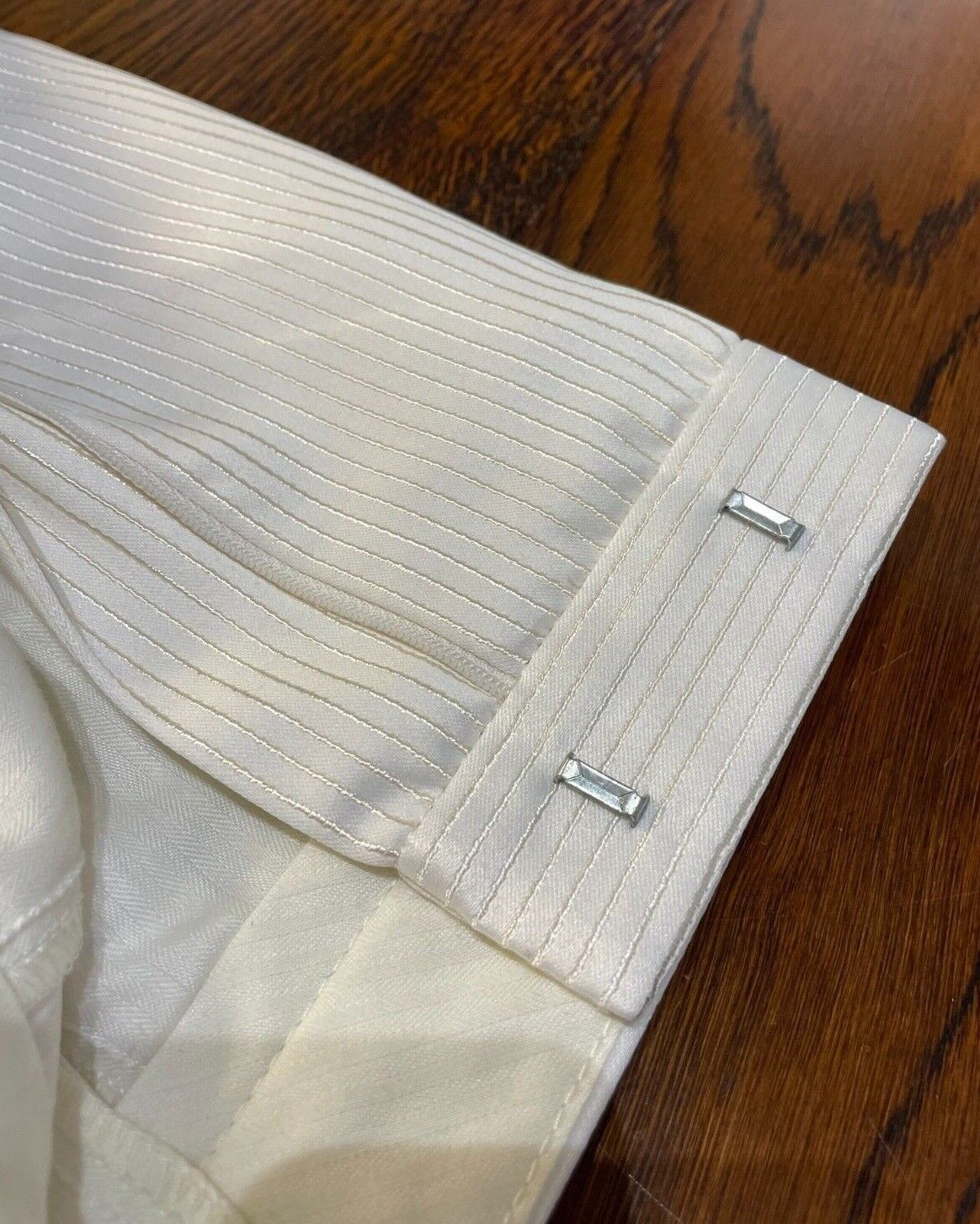 Ivory Stripe Cream Suit Trousers - Ex Hire