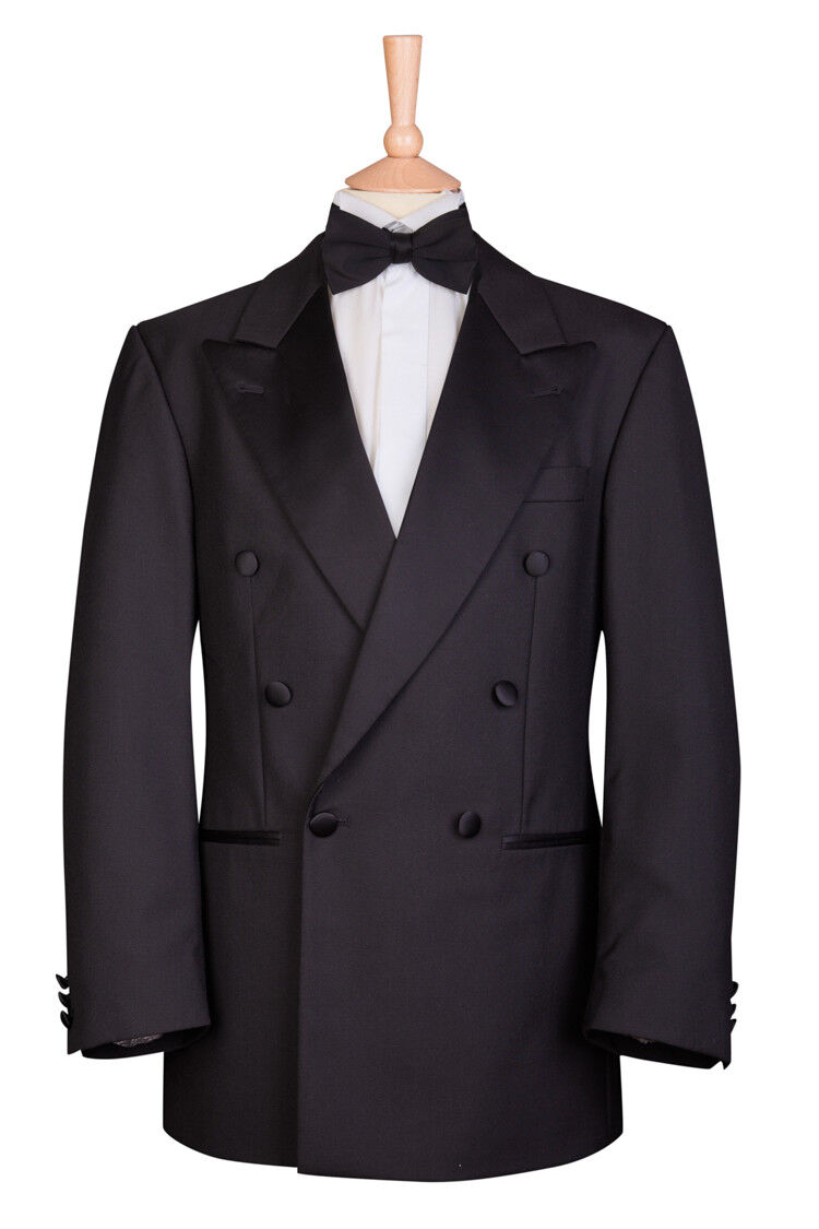 Black Double Breasted Tuxedo Dinner Jacket