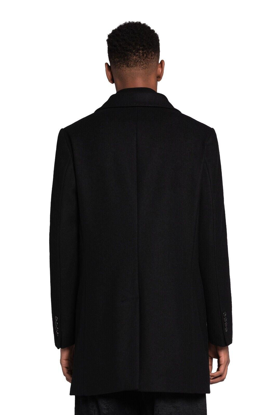 Vistula Black Cashmere Overcoat Wool Coat Single Breasted