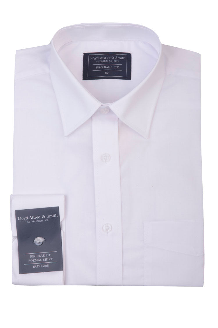 Men's White Regular Collar Formal Shirt