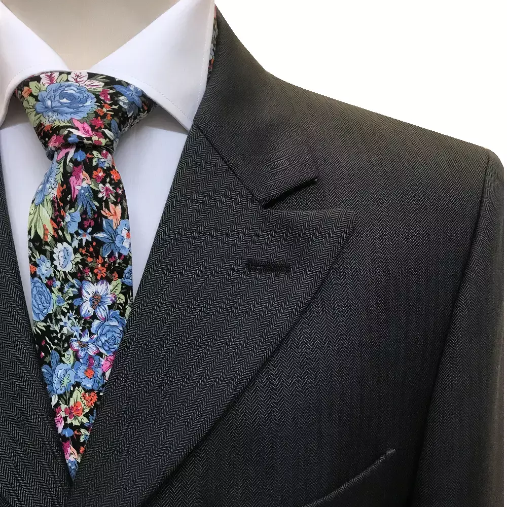 Grey Prince Edward Jacket Herringbone Wool