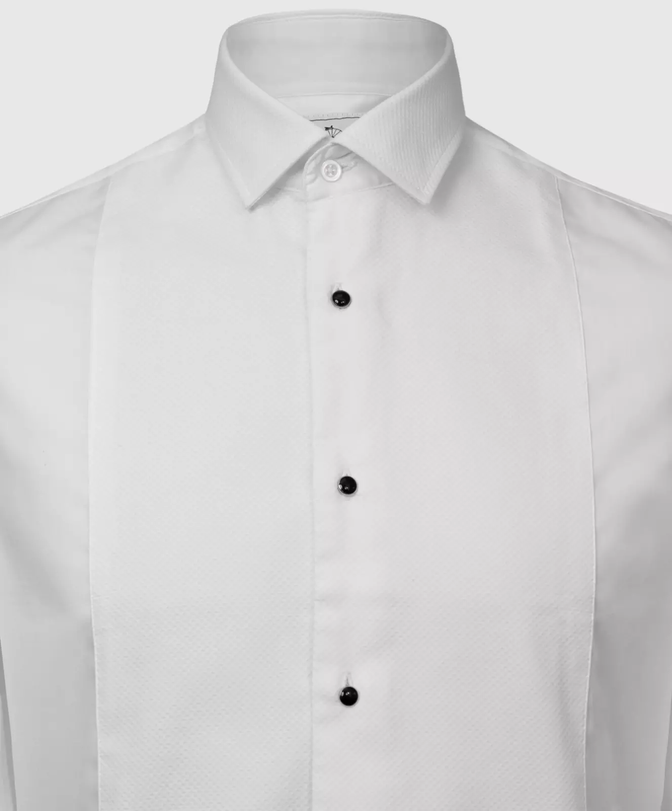 White Marcella Regular Collar Shirt with Studded Buttons