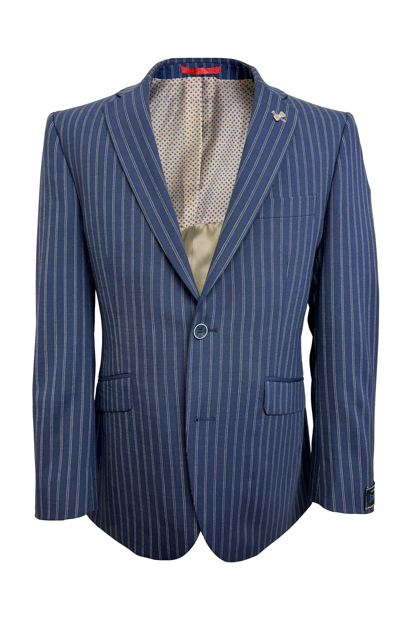 Men's Navy Boating Jacket Pinstripe Stripe Blazer