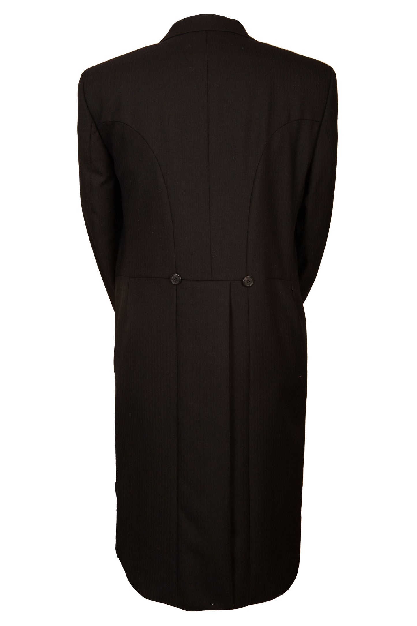 Black Herringbone Tailcoat Royal Ascot Wedding Jacket Wool - Brand New