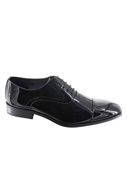 Black Patent Shoe Capped Toecap includes Box