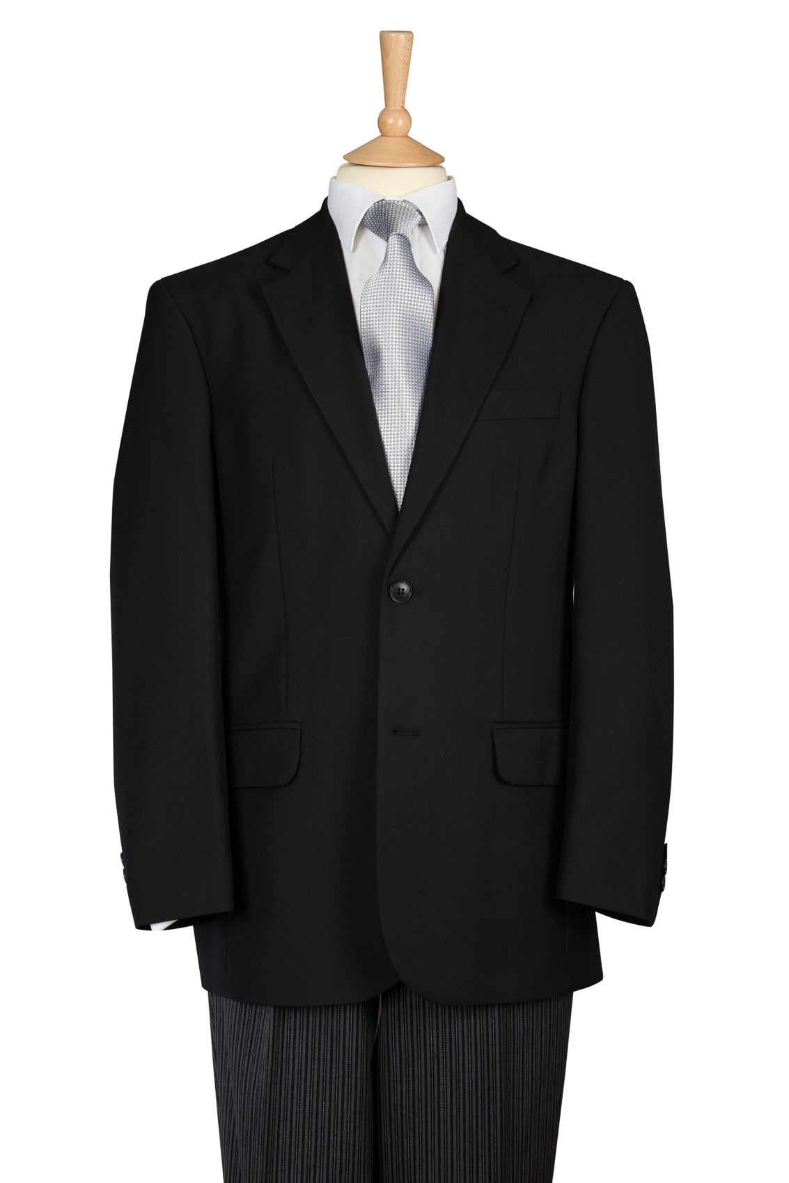 simple black two piece suit for men