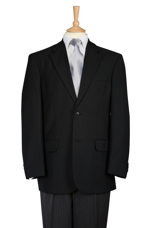 simple black two piece suit for men