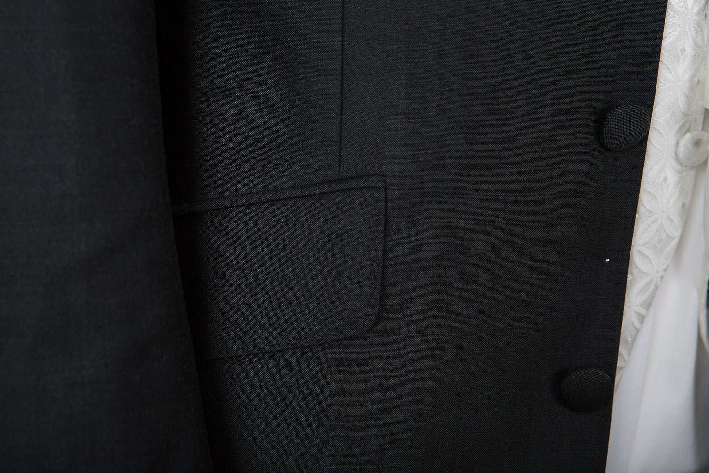 Charcoal Grey Prince Edward Wedding Jacket - Ex Hire