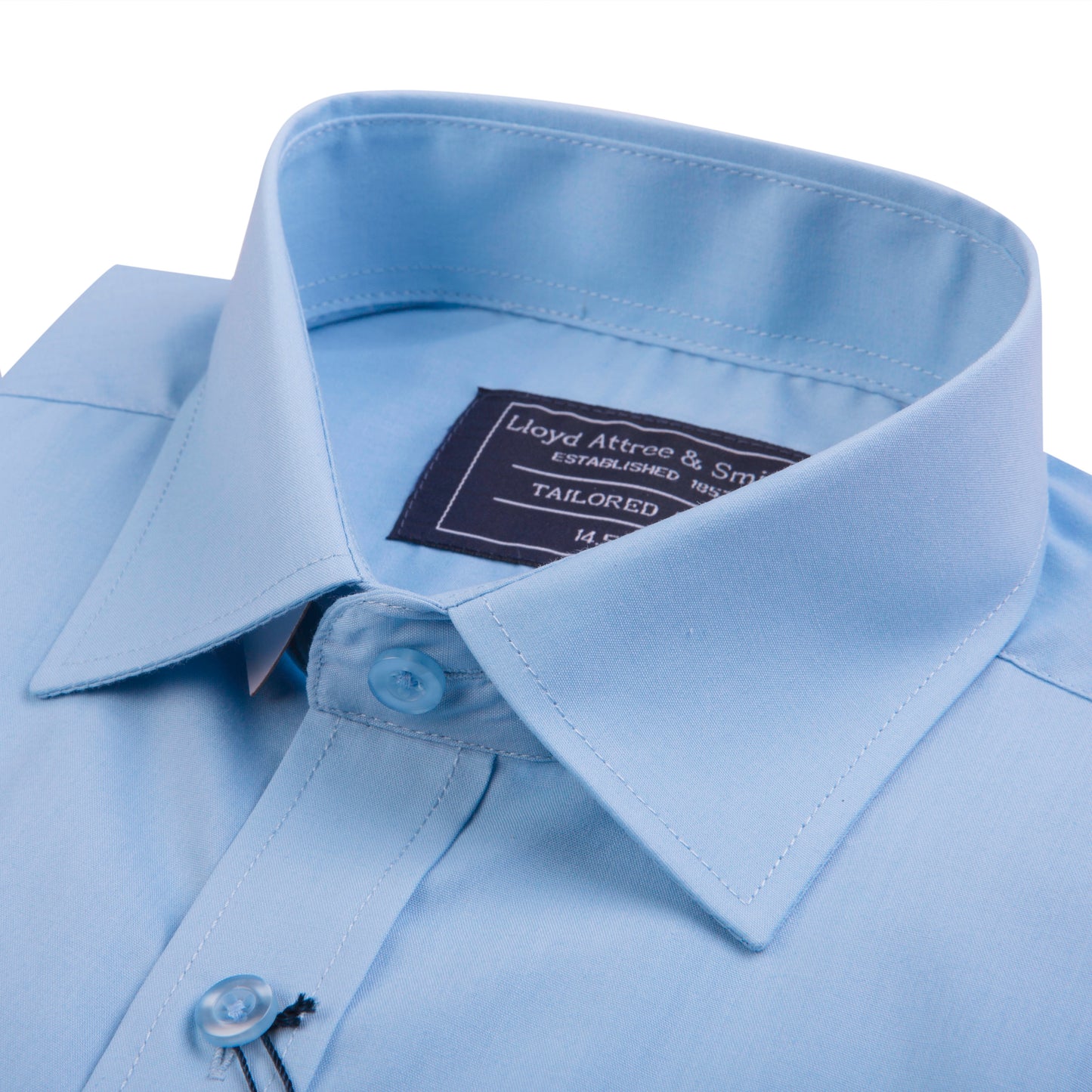 Men's Sky Blue Short Sleeve Tailored Fit Cotton Shirt