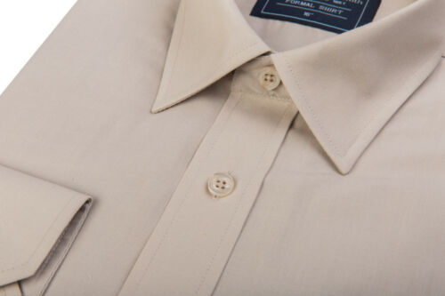 Men's Beige Formal Wedding Shirt