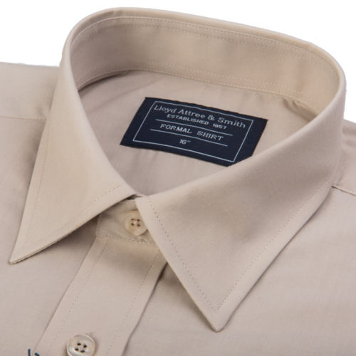 Men's Beige Formal Wedding Shirt