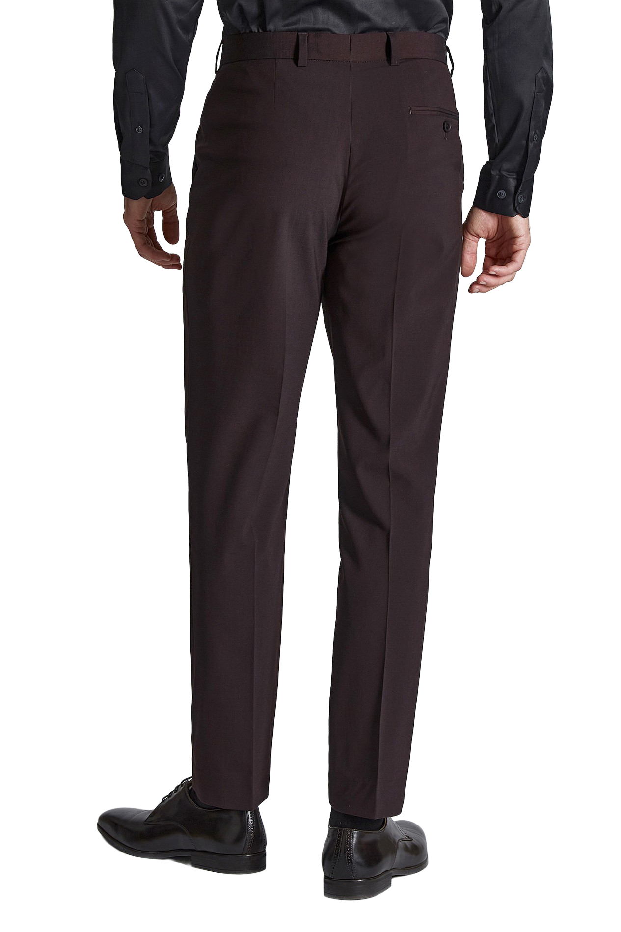 Burgundy Slim Fit Dress Trousers