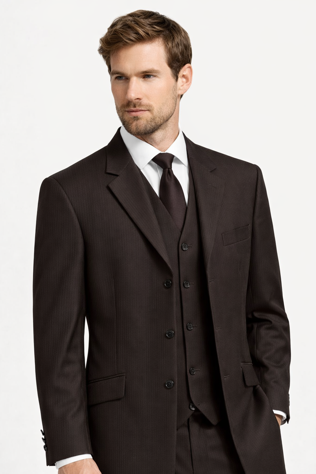 Brown Stripe Prince Edward Jacket | 100% Wool | Steampunk Costume Victorian Edwardian Fancy Dress