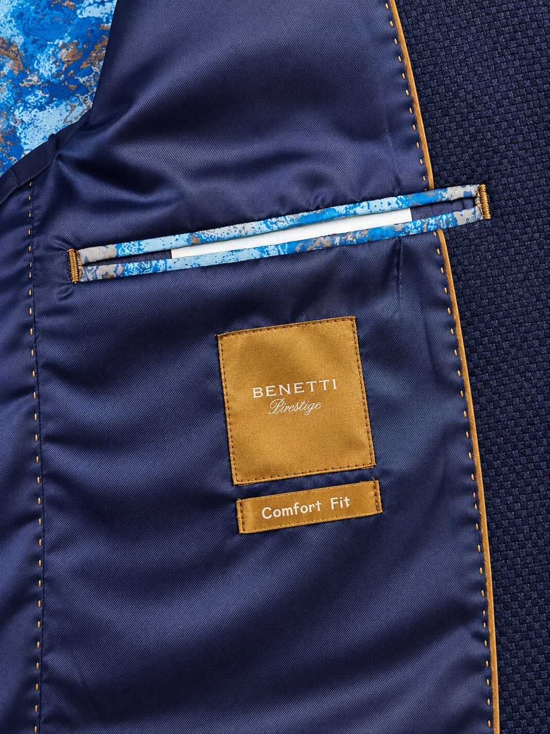 Navy Blue Twill Blazer | Comfort Fit Smart Casual Sports Jacket | Wilson Dark Blue