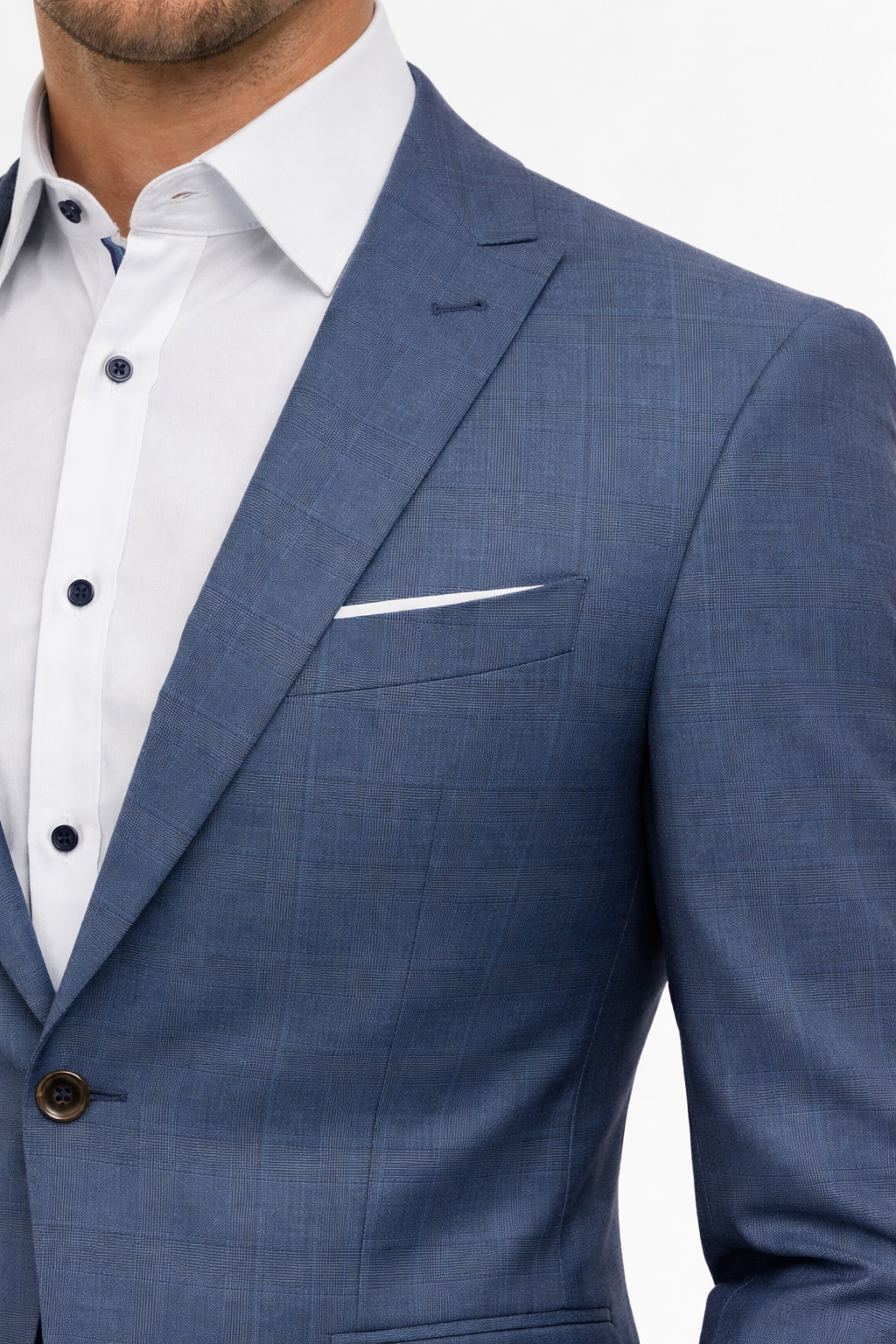 Blue Check 3 Piece Suit | Modern Fit | Jacket, Trousers & Waistcoat